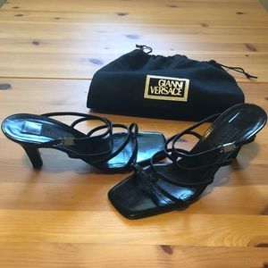 Authentic Gianni Versace Medusa Head Strappy Heel